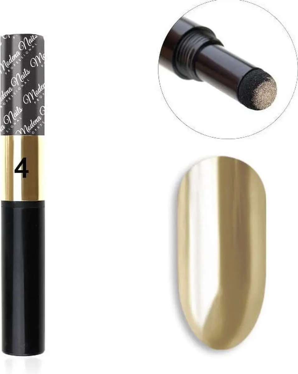 Modena Nails Let's Shine Powder Pen Goud