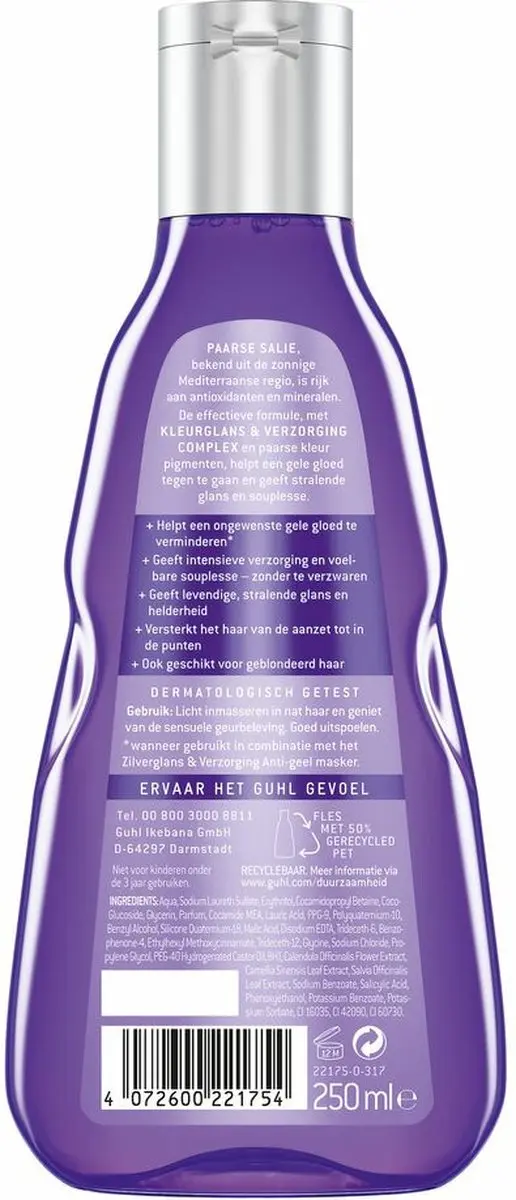 Guhl Zilverglans & Verzorging Shampoo - 4x250ml