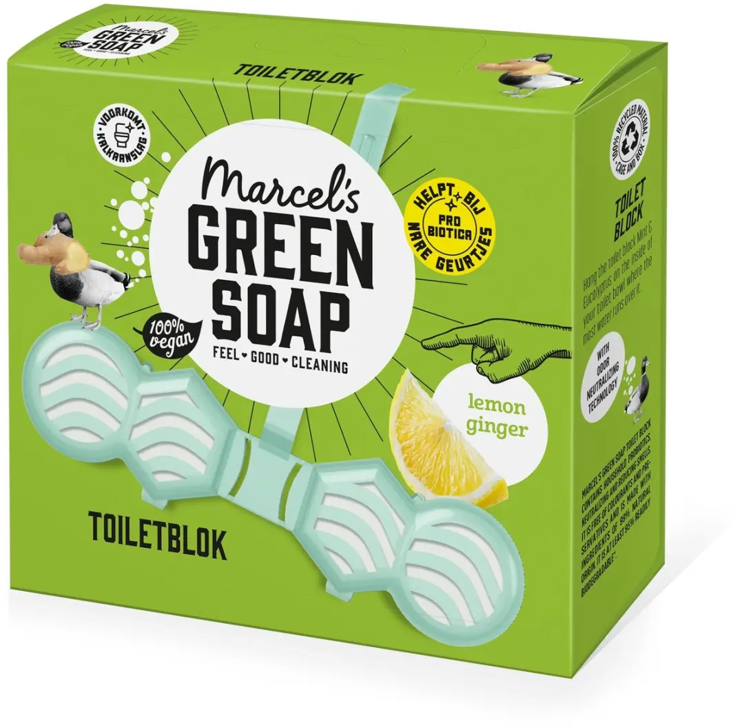 Marcel's Green Soap Toiletblok Citroen & Gember 35g