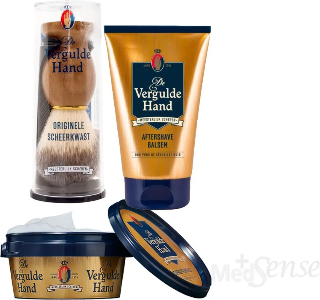 Vergulde Hand 3-delige Scheerset