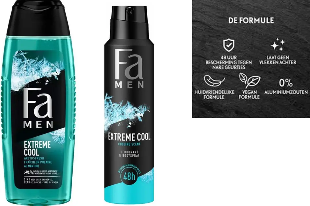 Fa Men Deospray Extreme Cool 150ml - Multipak 5 Stuks