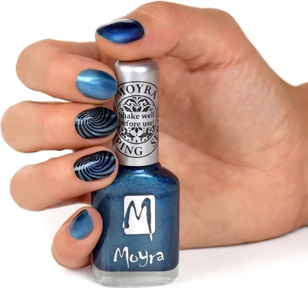 Moyra Stamping Nagellak 12ml CAT EYE BLUE