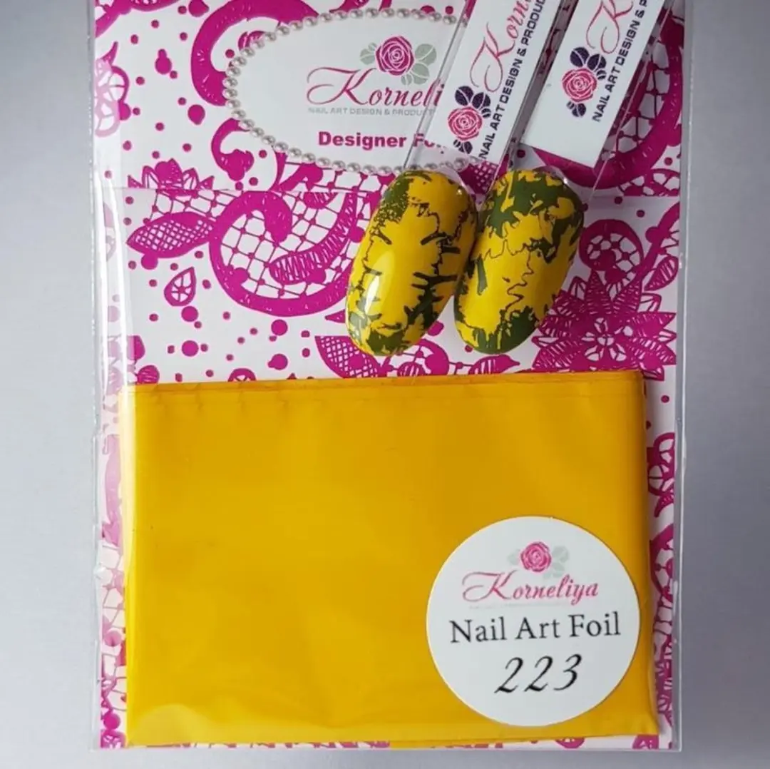 Korneliya Nailart Folie Mat Craquelé Zon Geel 223