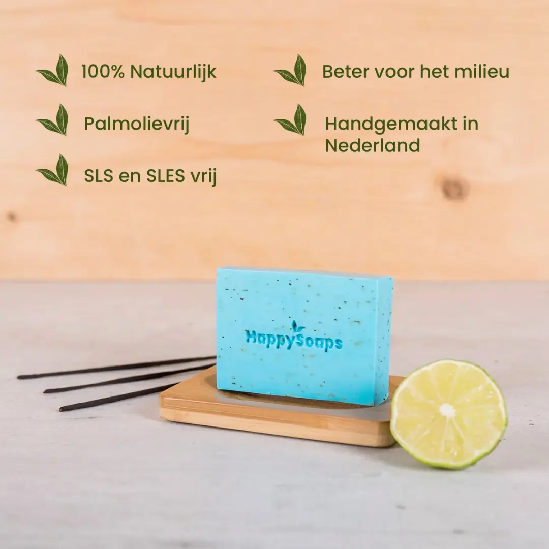 HappySoaps Body Wash Bar Bergamot & Wierook 100g - Vegan