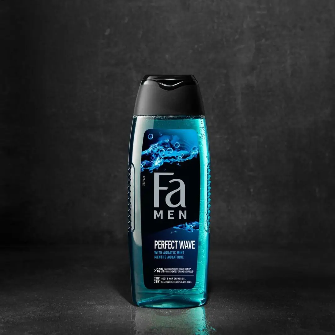 Fa Men Perfect Wave Douchegel & Shampoo 250ml - Menthol