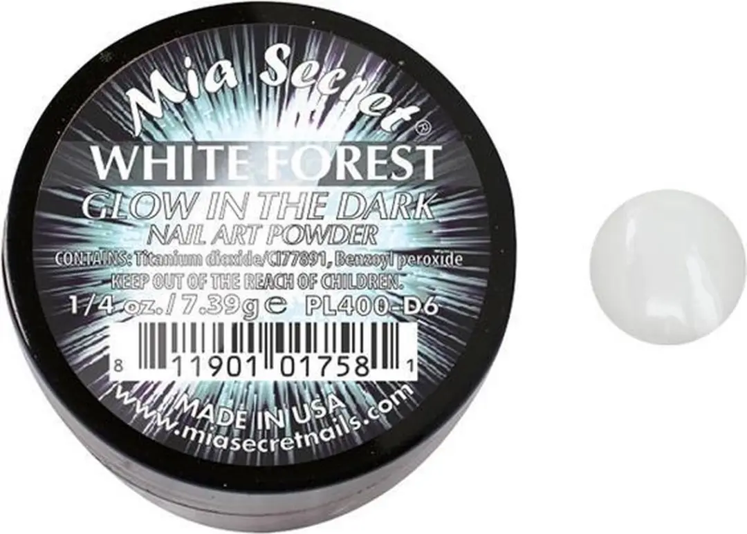 Mia Secret Glow in the Dark Acrylpoeder White Forest 7.5ml