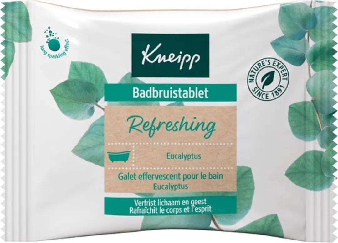 Kneipp Badbruistabletten - 240g (3x80g) - Lindebloesem/Eucalyptus/Lavendel/Sparkeling/Sinasappel-Lindebloesem