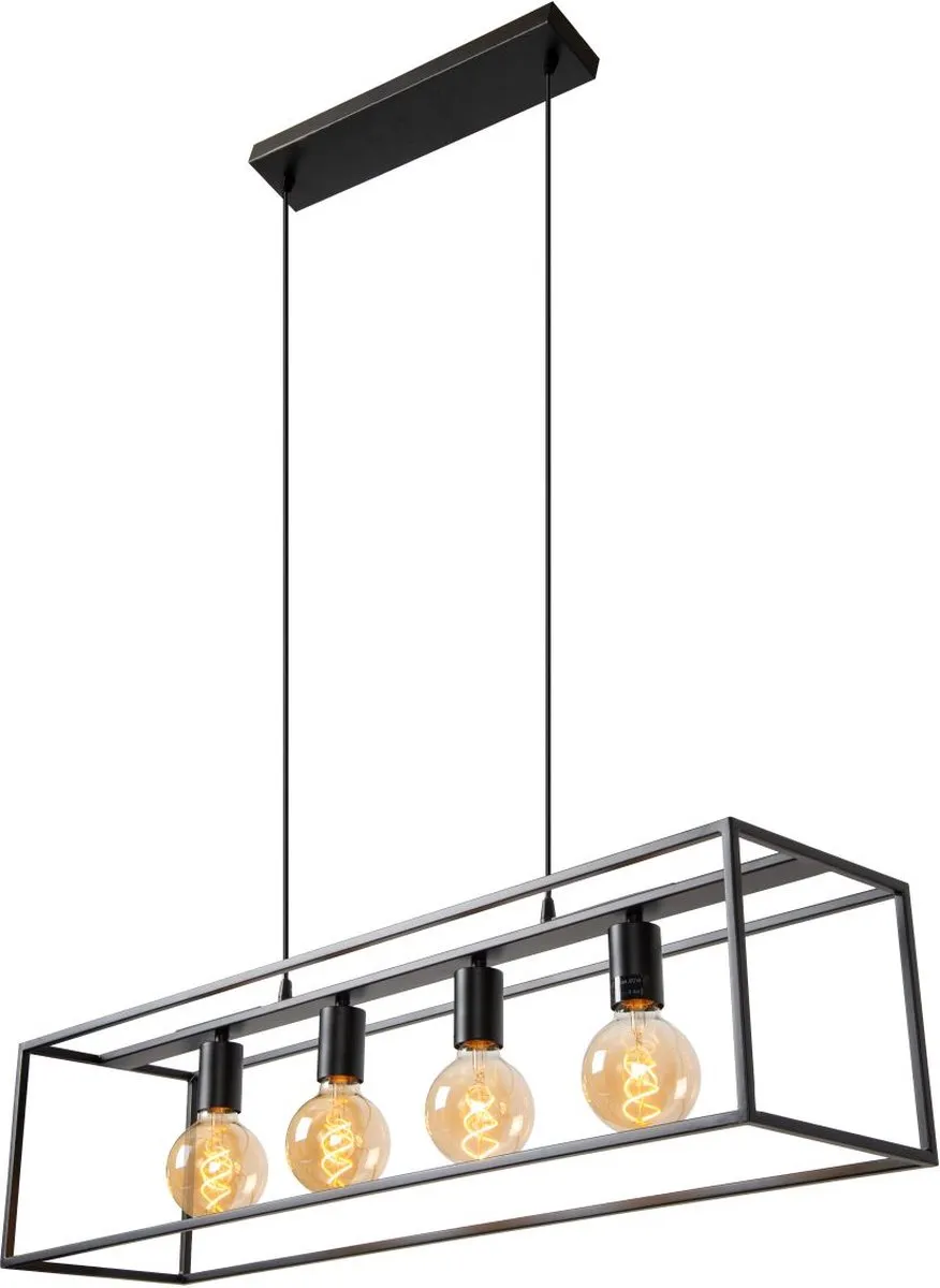 Lucide Capri Hanglamp 4xE27 - Zwart