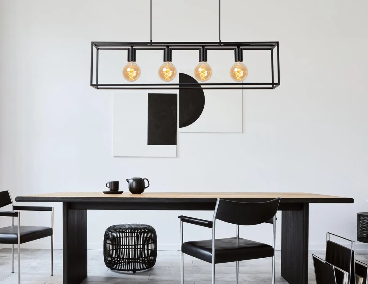 Lucide Capri Hanglamp 4xE27 - Zwart