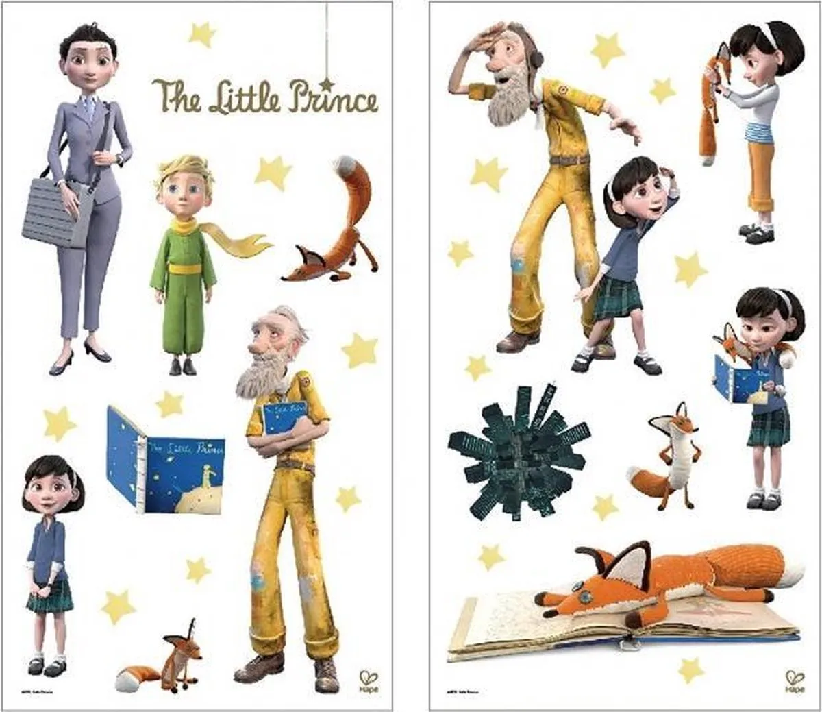 Hape De Kleine Prins Muurstickers - 30 Stuks