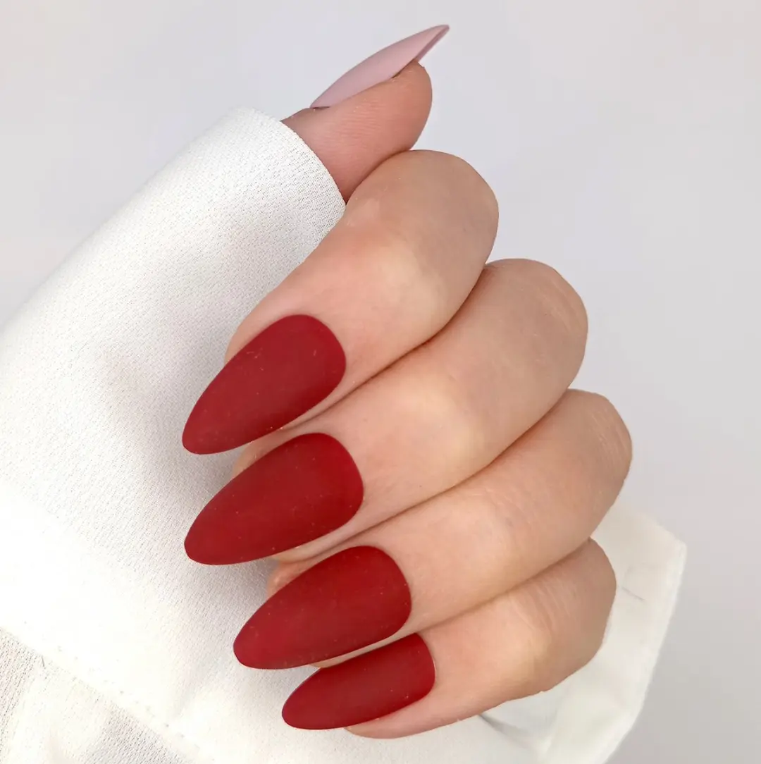 SD Press on Nails Heartbeat Nagelset - 20 Stuks - Matte Rood