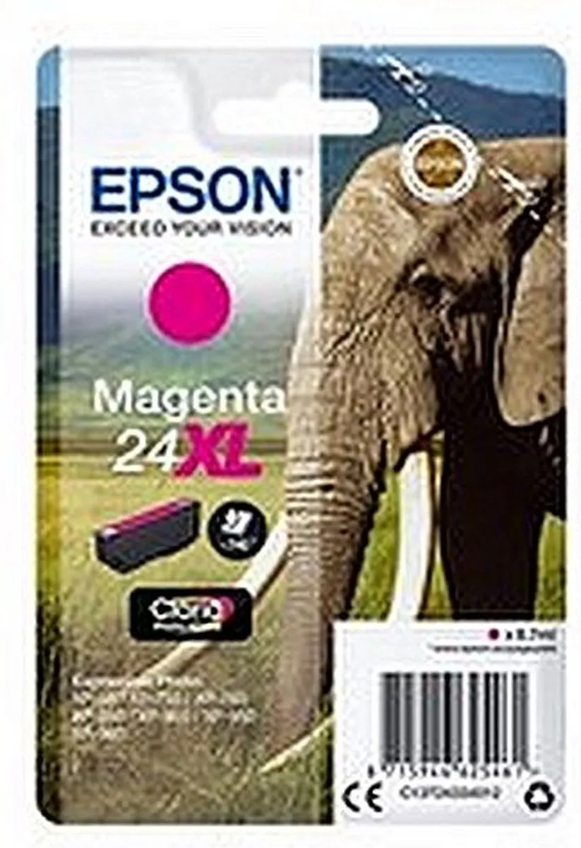 Epson 24XL Magenta C13T24334010 Inktcartridge - 740 Pagina's