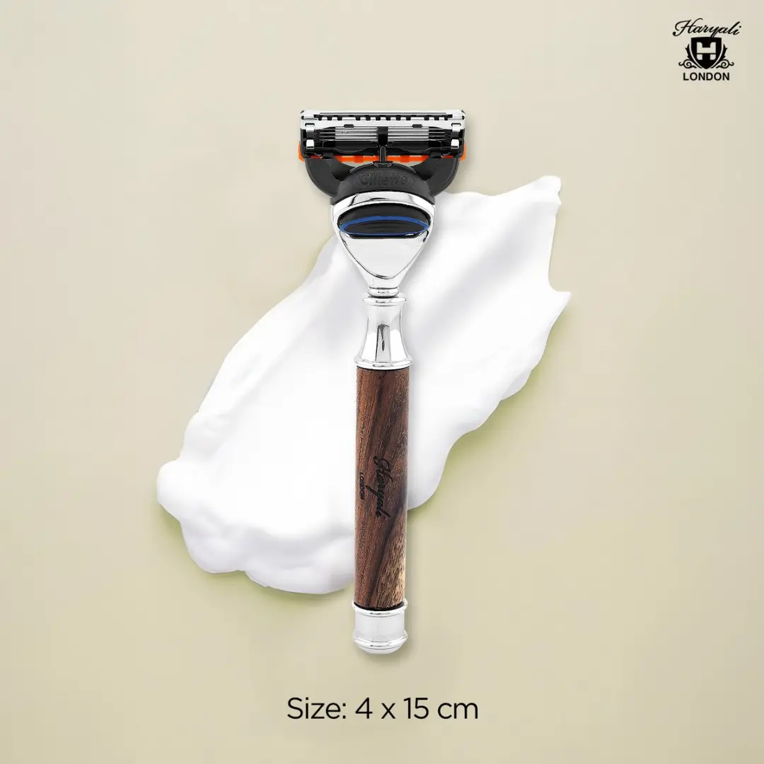 Haryali London 5 Edge Scheermes Wooden - 5 Mesjes - afbeelding 6 van 6
