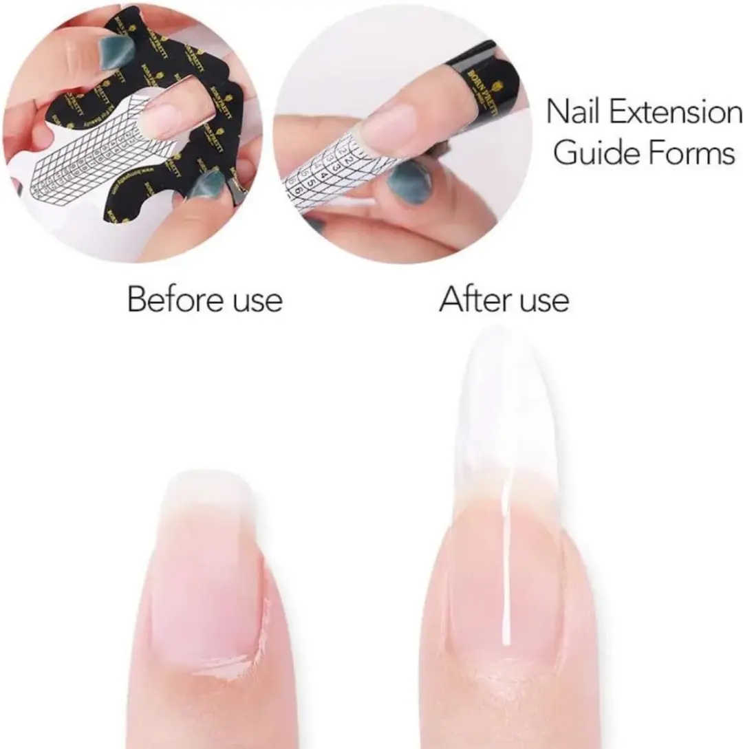 Born Pretty Nagelsjablonen 500 Stuks - Zwart/Wit