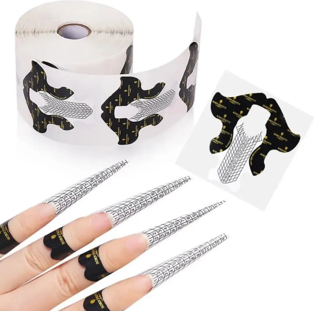 Born Pretty Nagelsjablonen 500 Stuks - Zwart/Wit