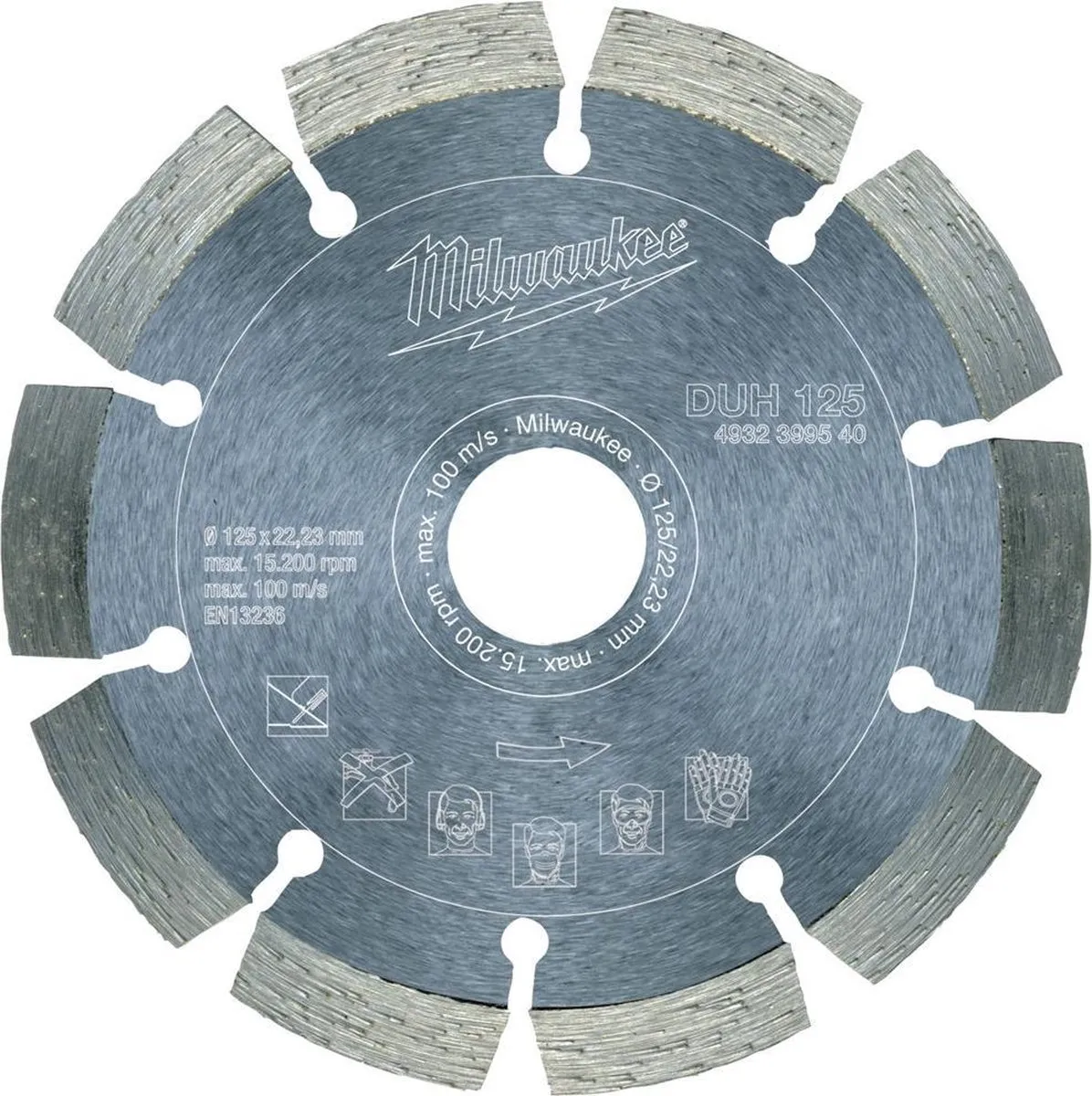 Milwaukee DUH 125 Diamantdoorslijpschijf 125mm