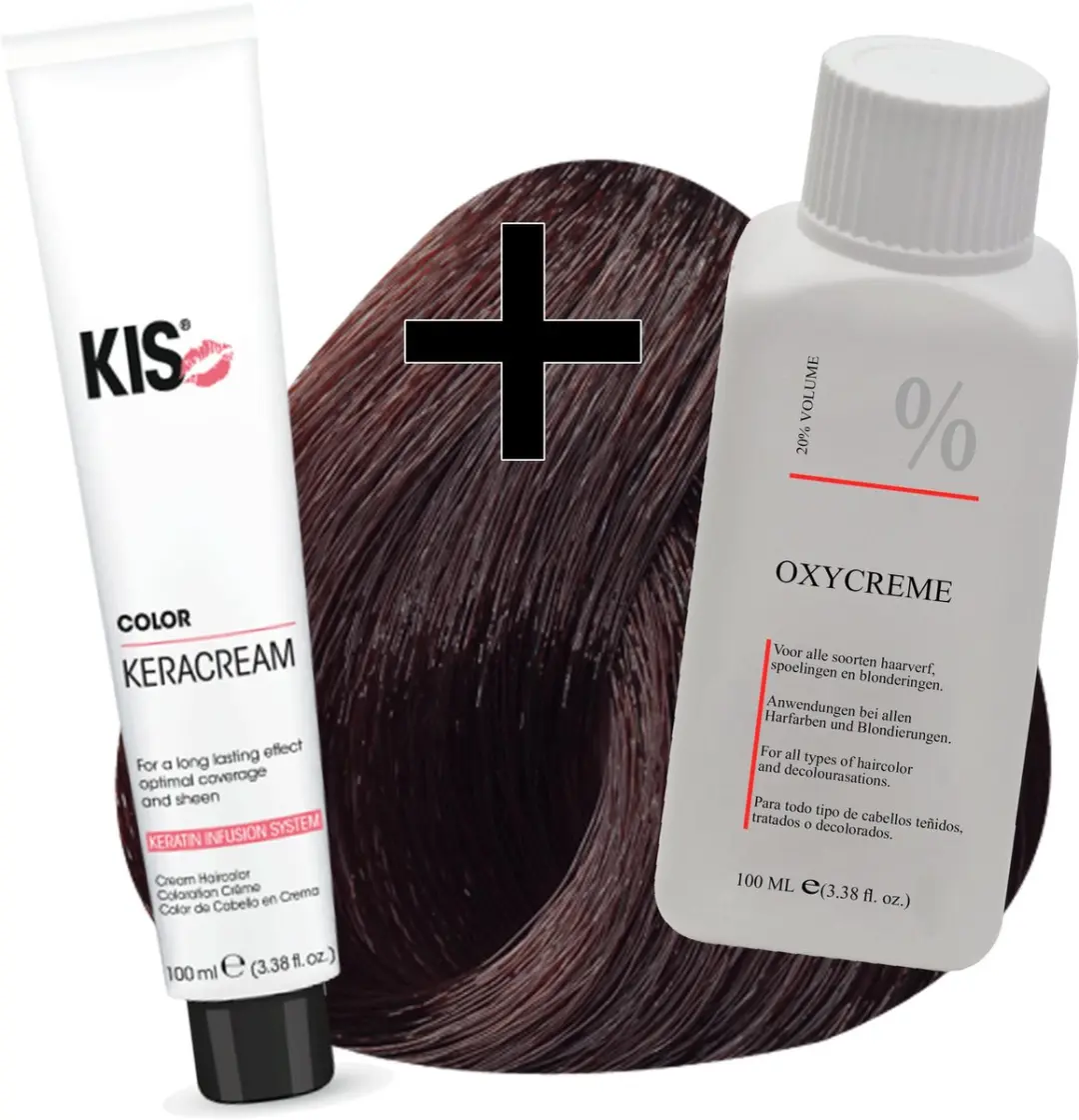 KIS Haarverfset 4RM Donker Rood Mahonie 100ml