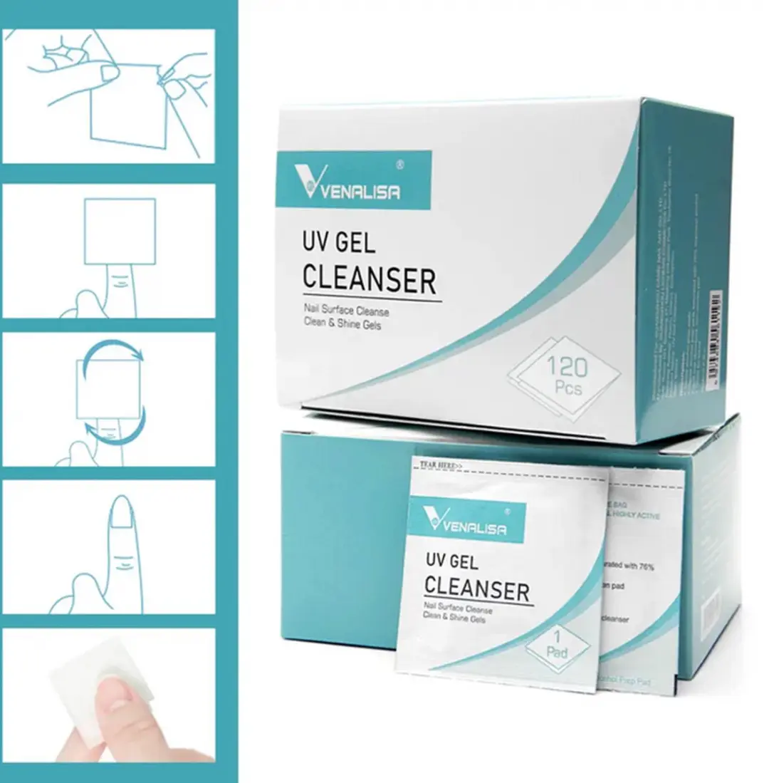 Venalisa Gelnagel Cleanser Doekjes - 120 Stuks