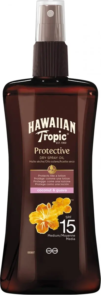 Hawaiian Tropic Coconut & Guava Beschermende Olie SPF 15 200ml