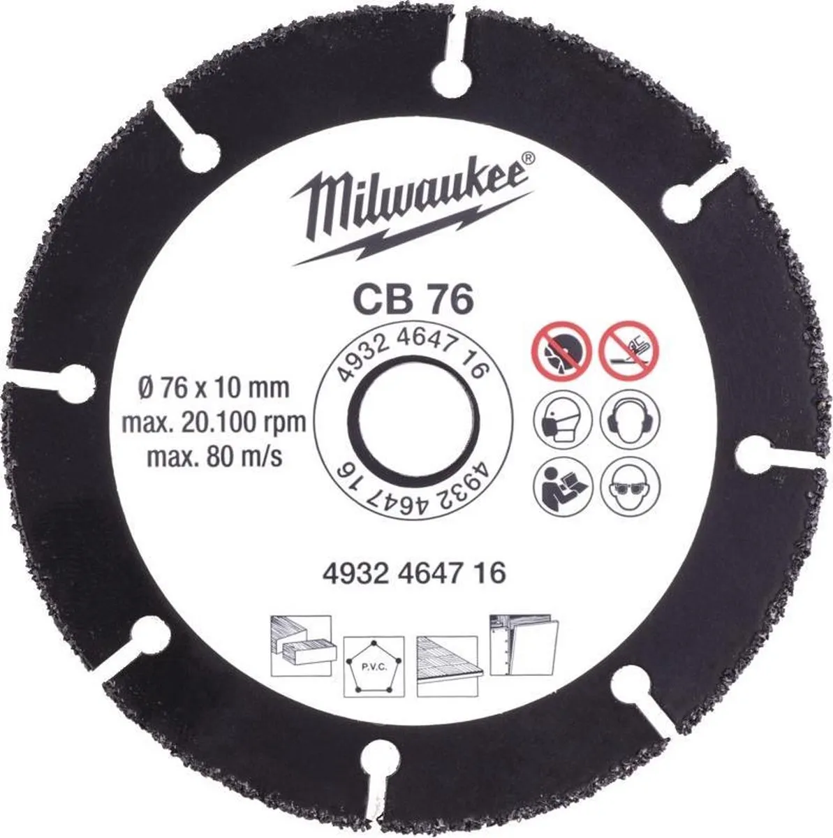 Milwaukee Hardmetalen Mes CB 76mm