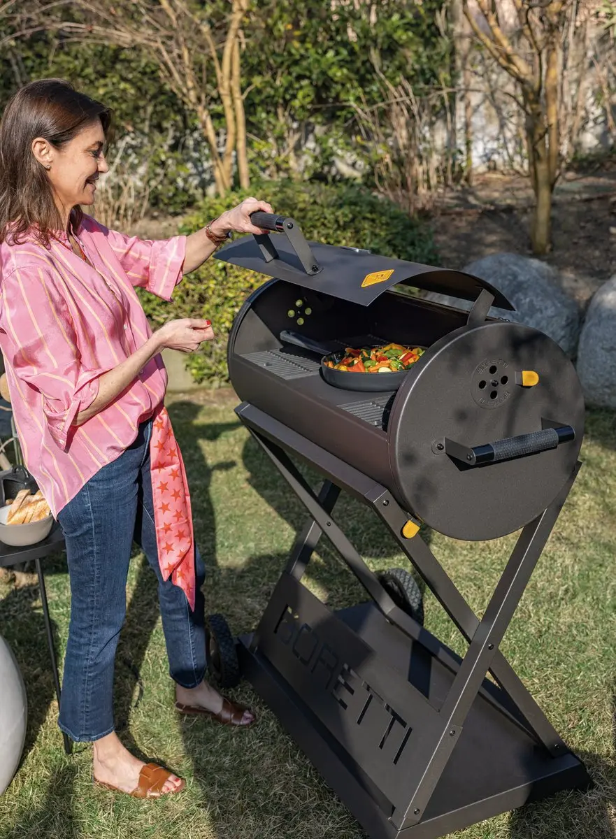 Boretti Barilo 2.0 Houtskool BBQ - 84x41cm Grilloppervlak - Antraciet