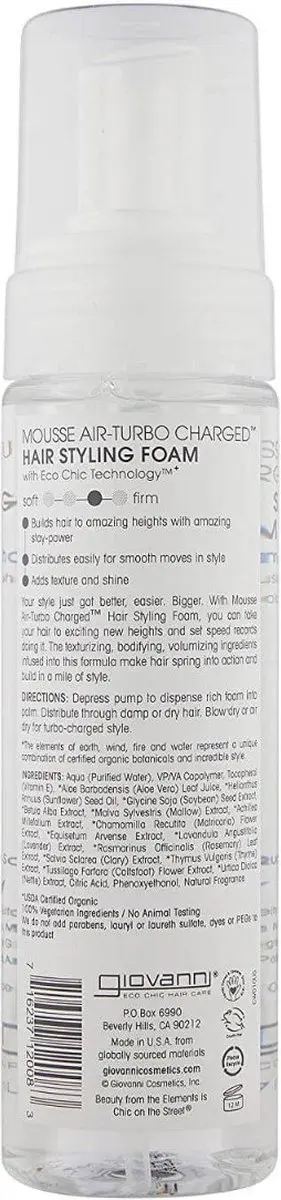 Giovanni Cosmetics Mousse Air-Turbo Charged Styling Foam 207ml