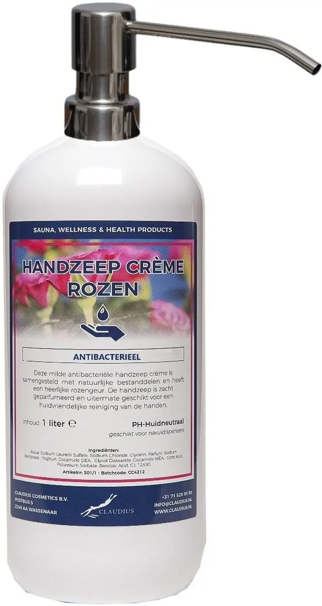 Splashbox Cosmetics Handzeep Crème Rozen 1L