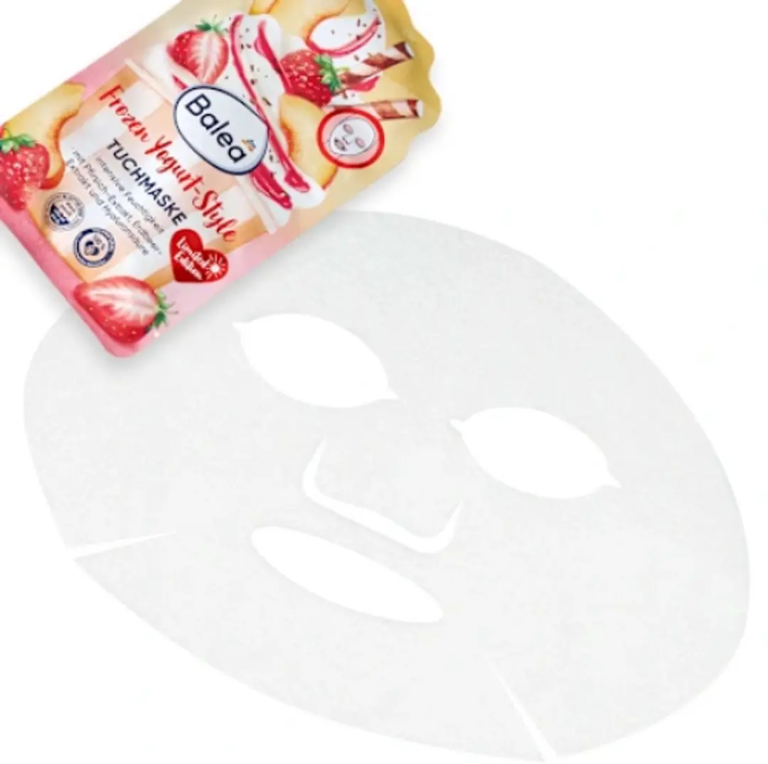 Balea Gezichtsmasker Frozen Yogurt - Perzik/Aardbei & Hyaluron