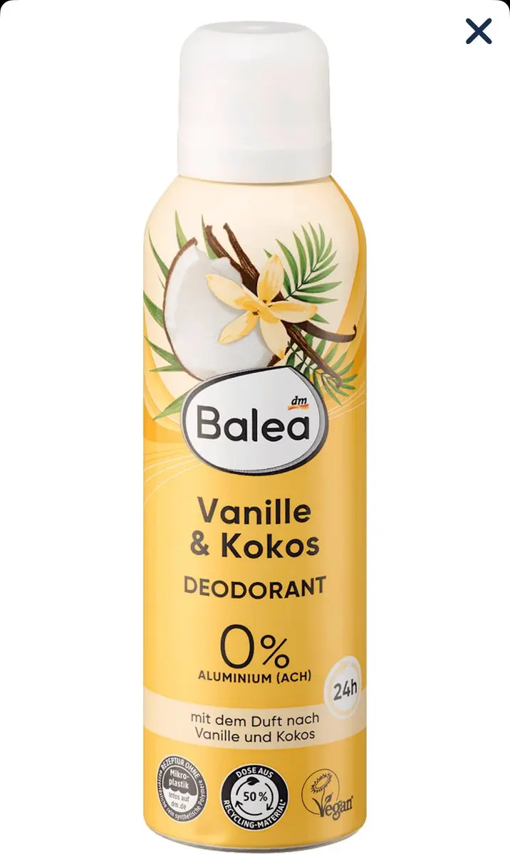 Balea Deodorant Vanille & Kokos 200ml - 3 Stuks