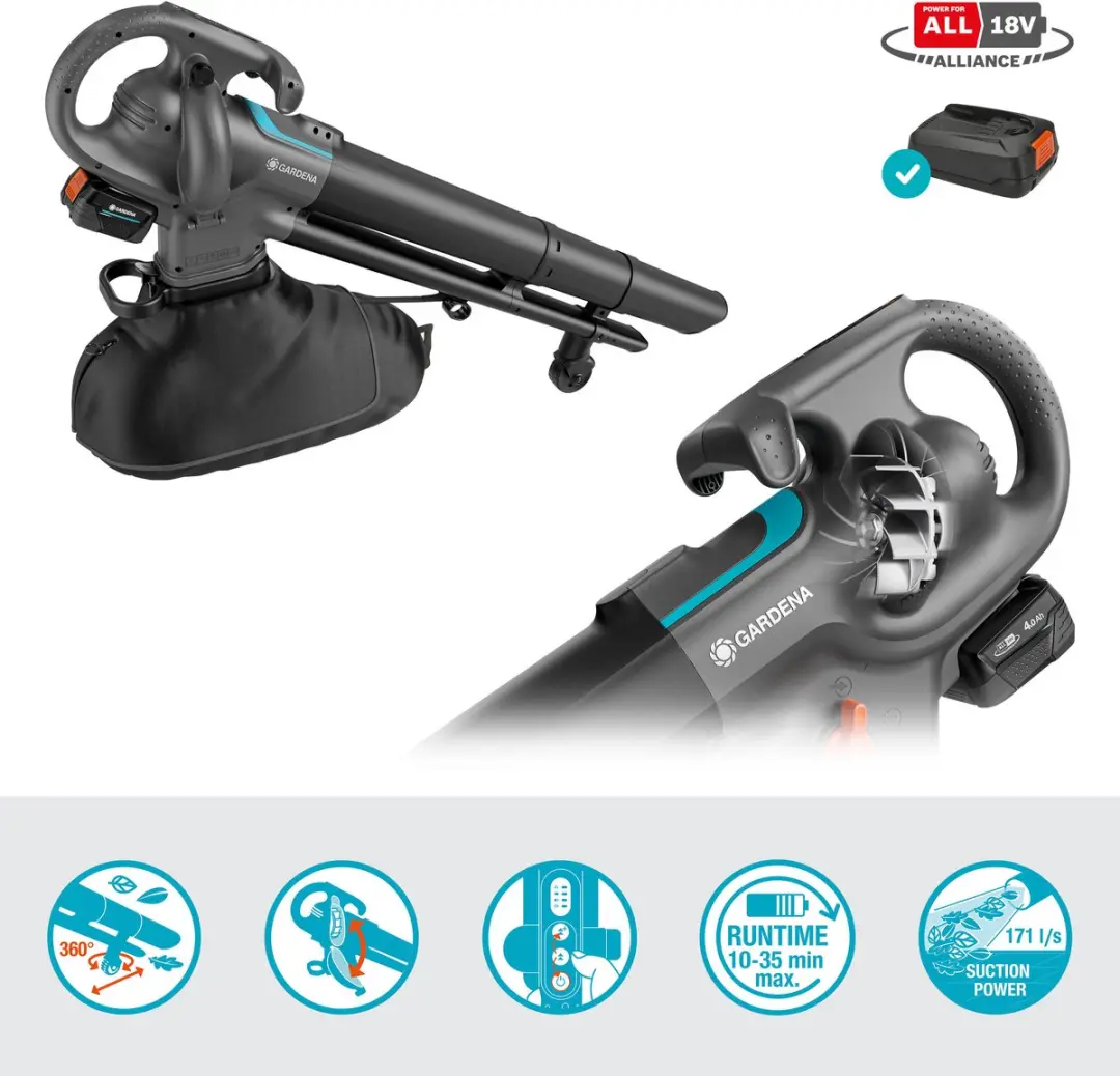 Gardena PowerJet 18V Bladblazer Solo - 352 km/h