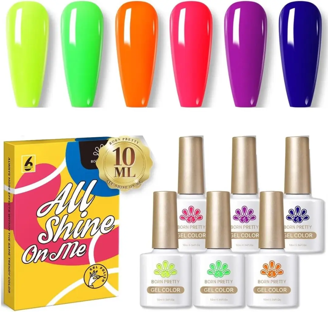 Born Pretty Gellak Set 6x10ml - Neon Kleuren
