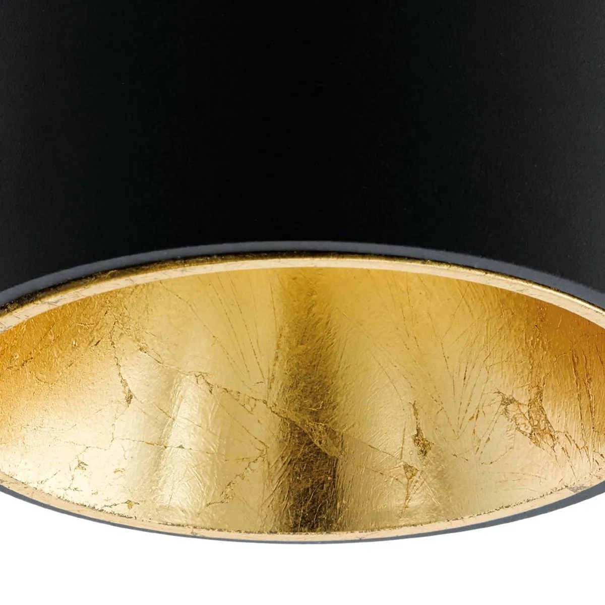 Eglo Polasso Plafondlamp 1 Licht LED Ø100mm - Zwart/Goud
