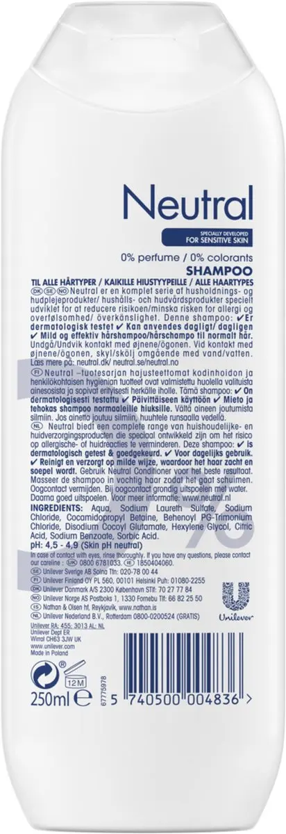 Neutral Sensitive Skin Shampoo 250ml