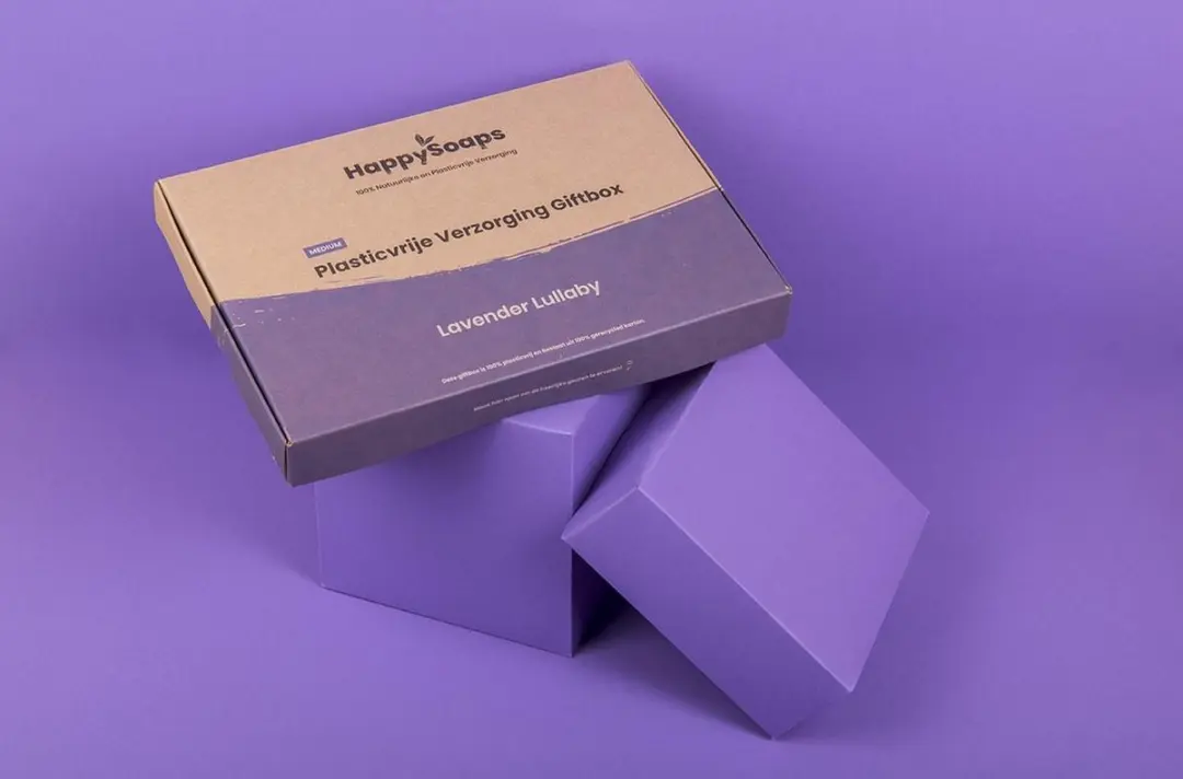 HappySoaps Geschenkdoos Lavender Lullaby - Shampoo Bar Conditioner 400g - 3 Stuks