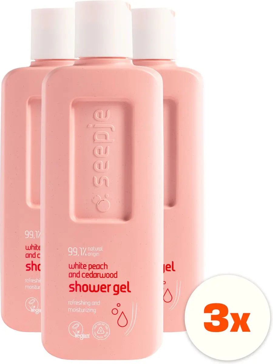 Seepje Witte Perzik & Cederhout Douchegel - 3x300ml