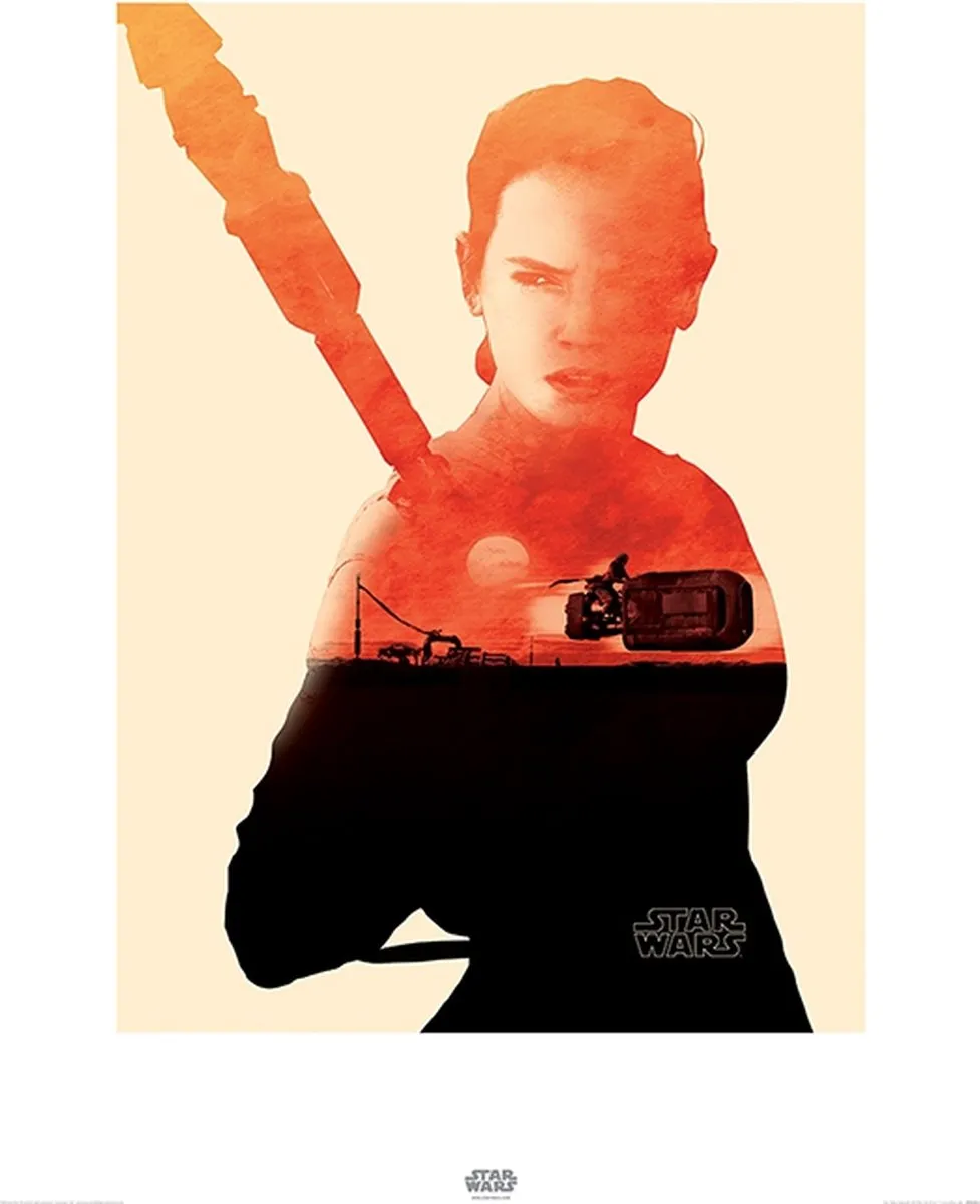 Star Wars Episode VII Rey Triptiek Poster 60x80cm