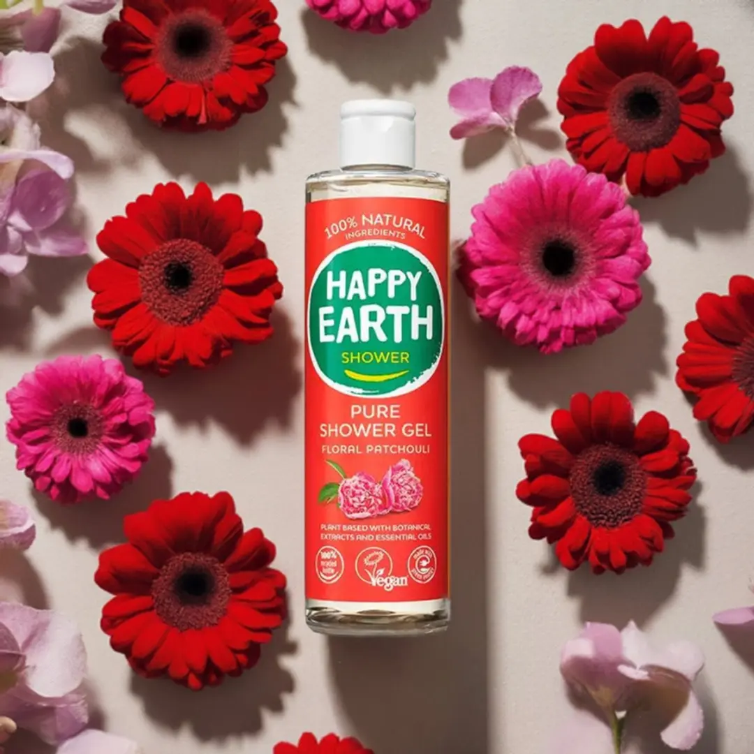 Happy Earth Douchegel Floral Patchouli - 6x300ml