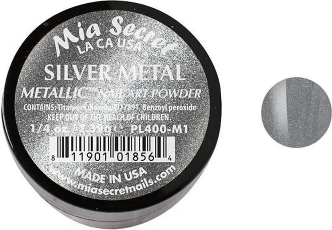 Mia Secret Metallic Acrylpoeder Silver Metal