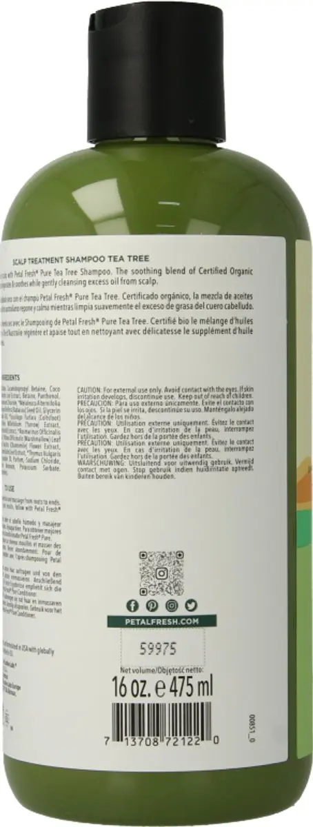 Petal Fresh Tea Tree Shampoo 475ml