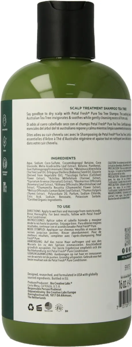Petal Fresh Tea Tree Shampoo 475ml