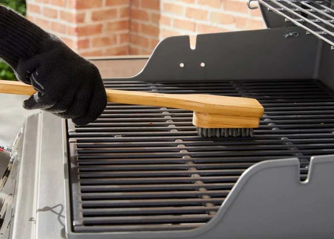 Weber Reinigingsborstel - Bamboe Handvat 30cm