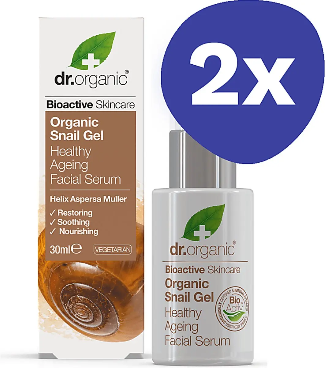 Dr Organic Slakkengel Gezichtsserum 2x30ml