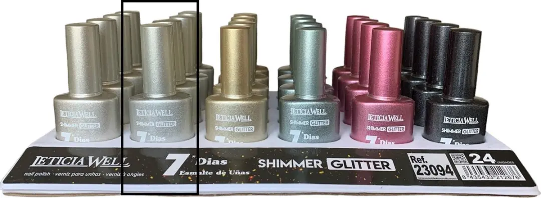 Leticia Well Nagellak Glitter Zilver 13ml