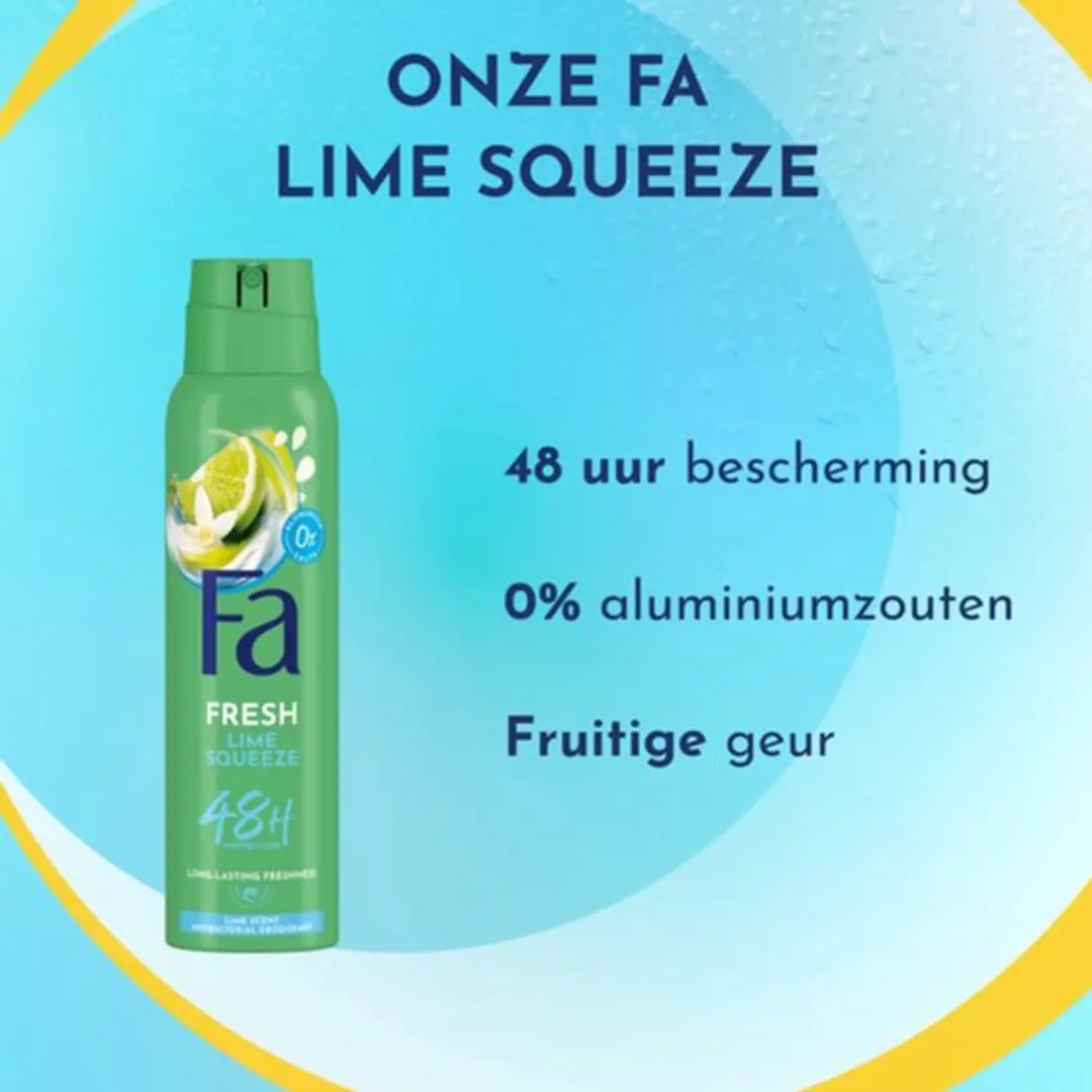 Fa Lime Squeeze Deodorant Spray 150ml
