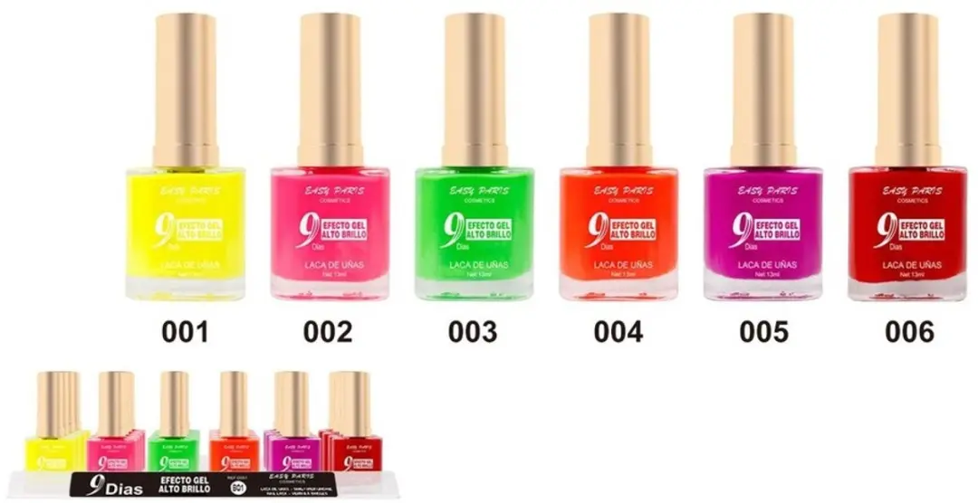 Easy Paris Cosmetics Nagellakset 6x13ml - Multi Kleur