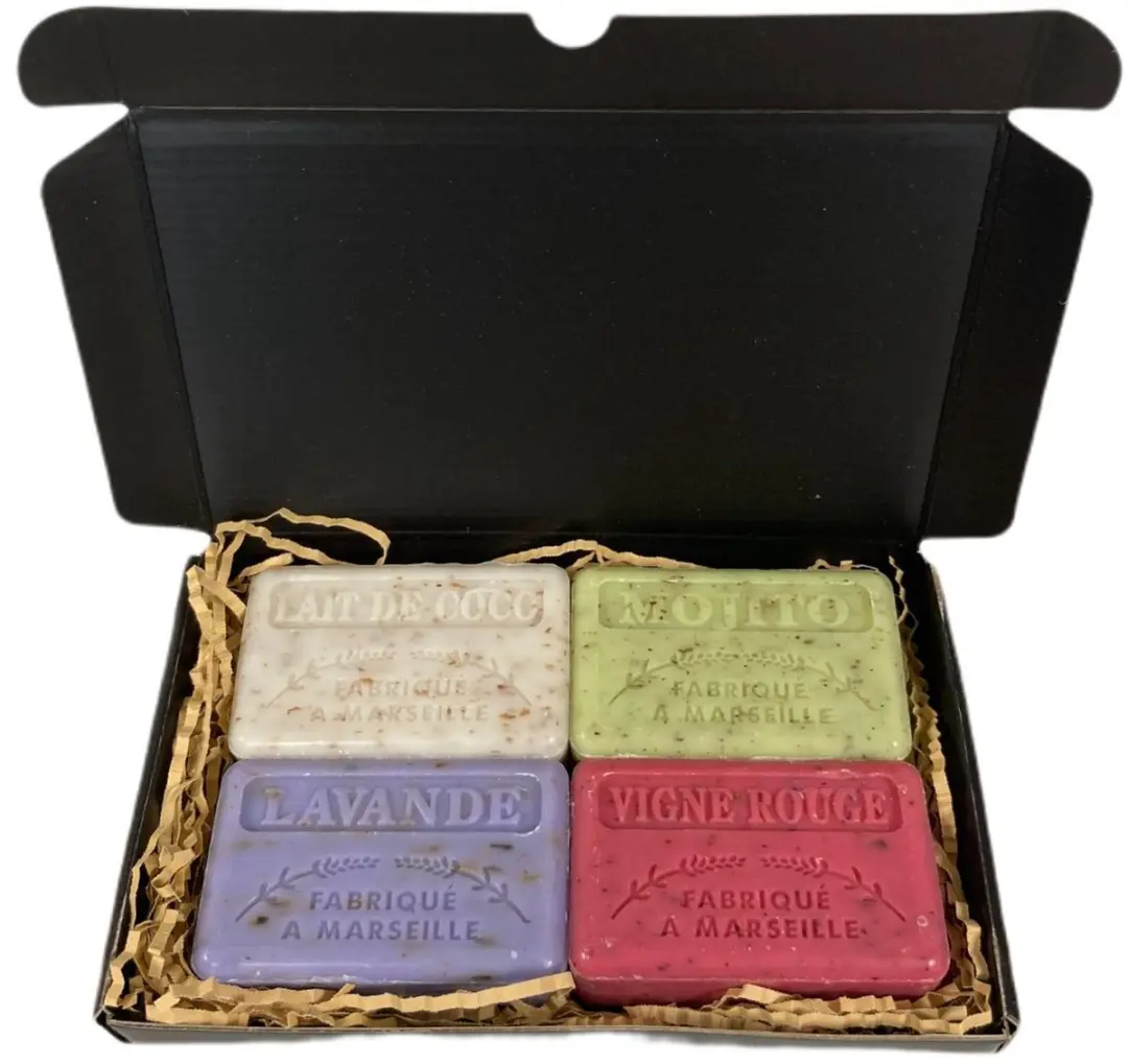 Savon de Marseille Lait de Coco, Mojito & Lavendel Scrub Zeepset - 4x500g