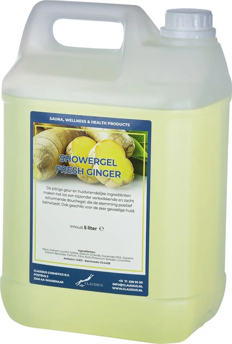 Splashbox Cosmetics Claudius Douchegel Fresh Ginger 5L