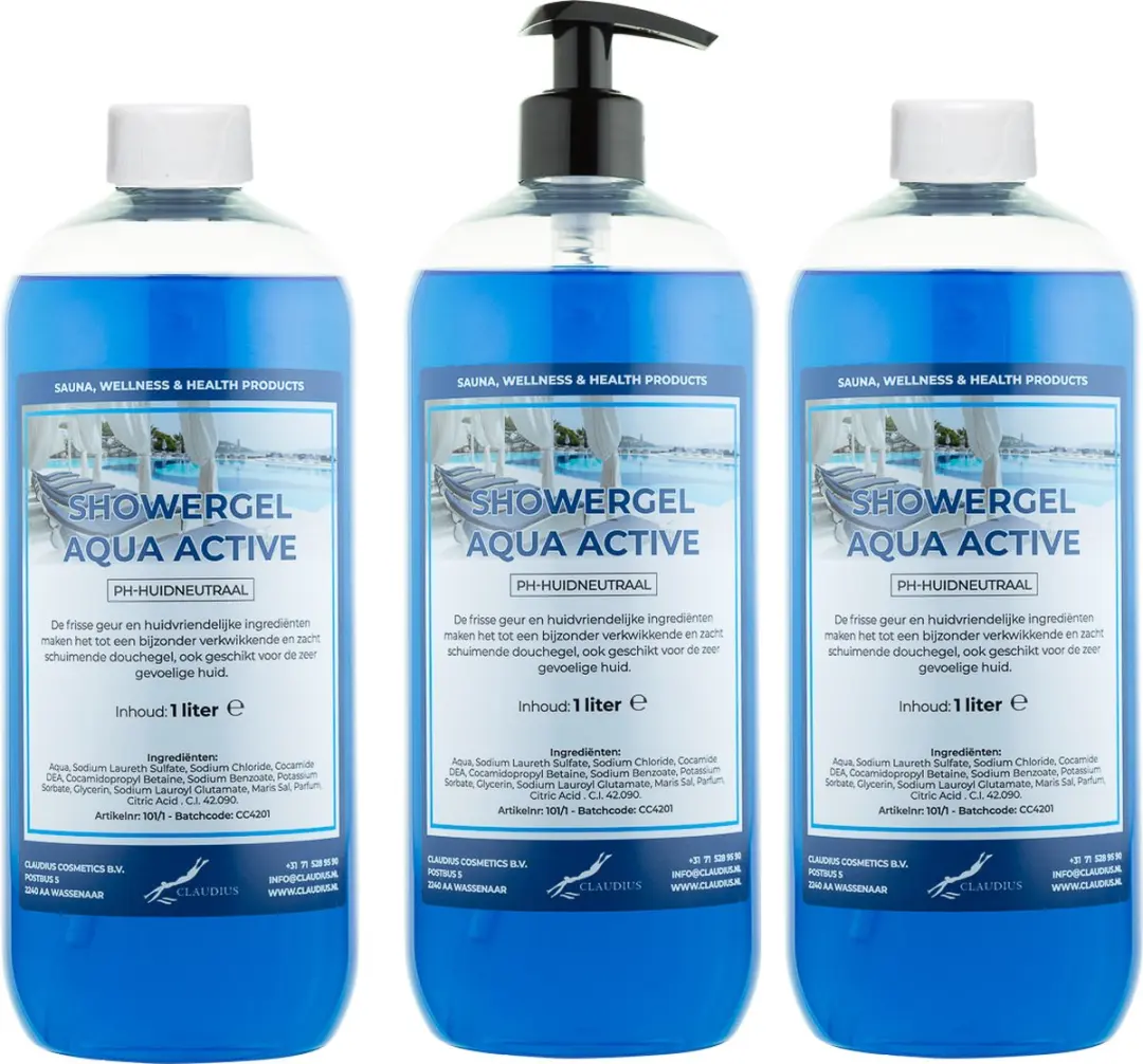 Splashbox Cosmetics Claudius Douchegel Aqua Active 1L