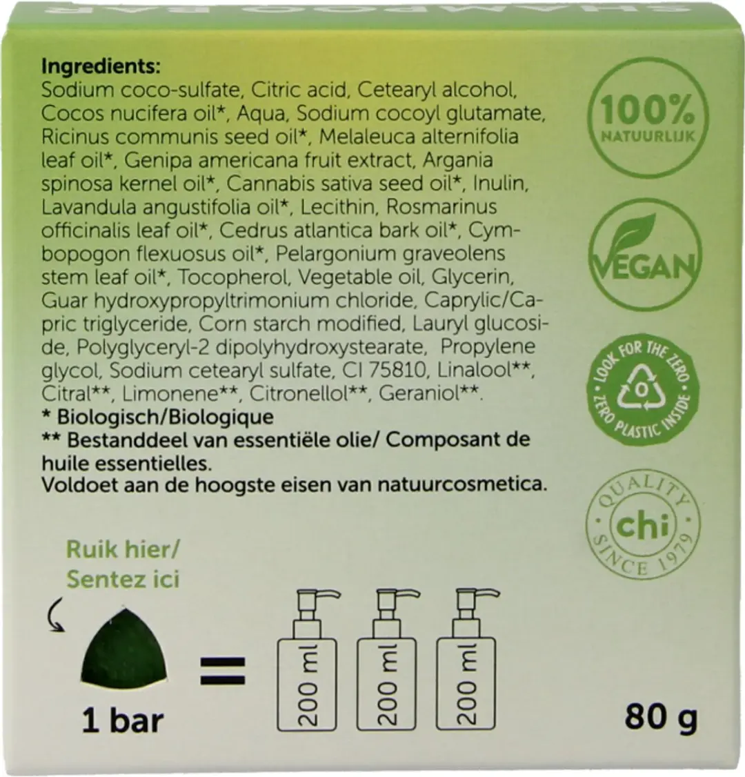 Chi Natural Life Tea Tree Shampoo Bar 80g - 60 Stuks