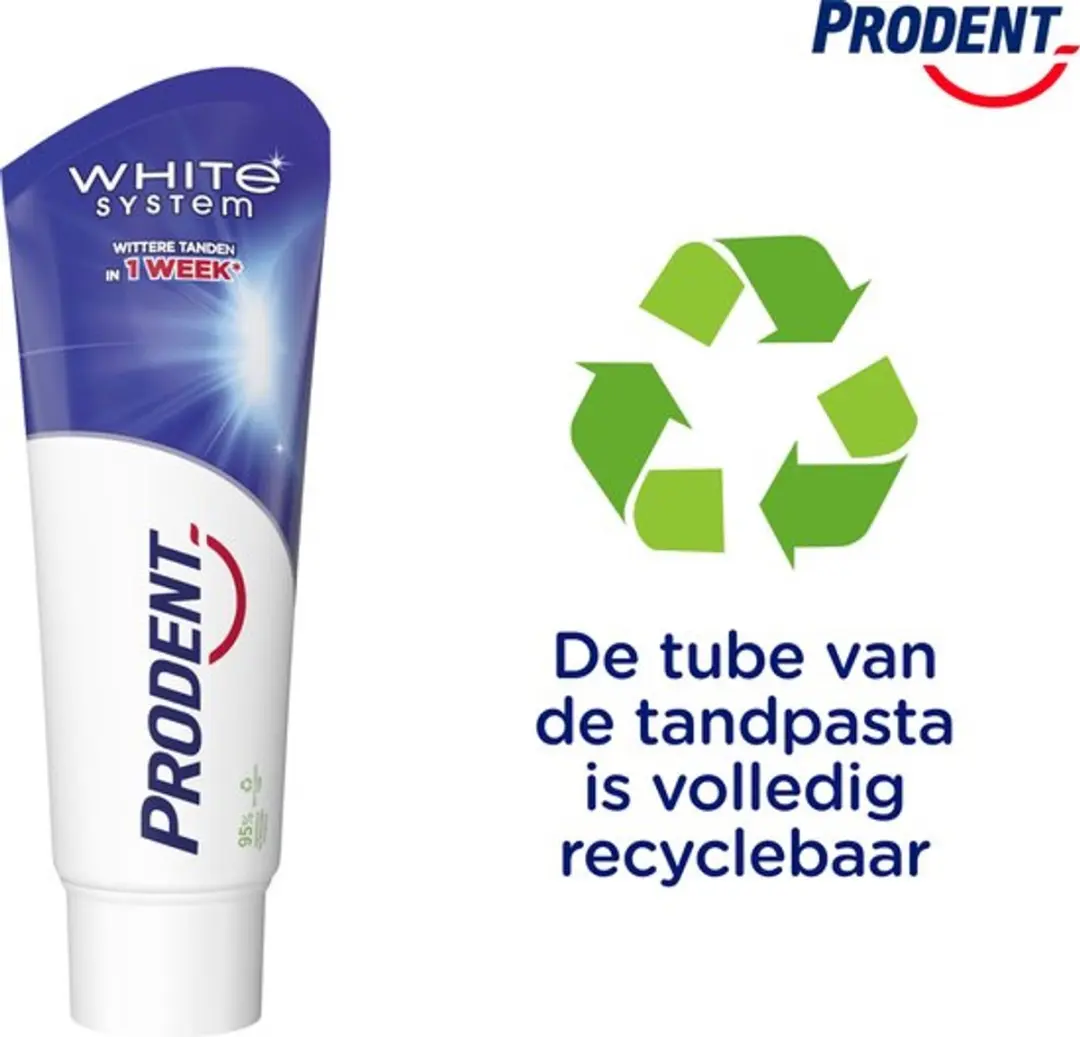 Prodent White System Tandpasta 6x75ml